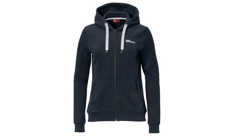 Sudadera con capucha y cremallera negra Make Life a Ride talla XS OEM 76617109814 para BMW. Original BMW Motorrad.