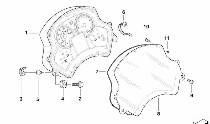 Cuadro de instrumentos MPH OEM 62117696024 para motos BMW K 1200 RS, K 1200 LT. Original BMW Motorrad.