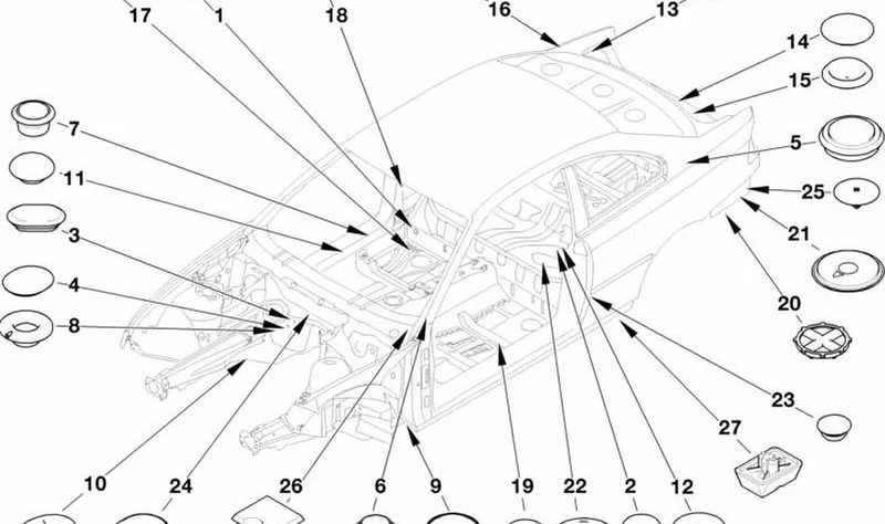 Tapón de cierre OEM 51718222691 para MINI R50, R53, R56, Clubman R55, Cabrio R52, Coupé R58, Roadster R59... y más. Original MINI.