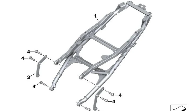 Soporte izquierdo OEM 46519467917 para motos BMW F 900 R, F 900 XR... y más. Original BMW Motorrad.