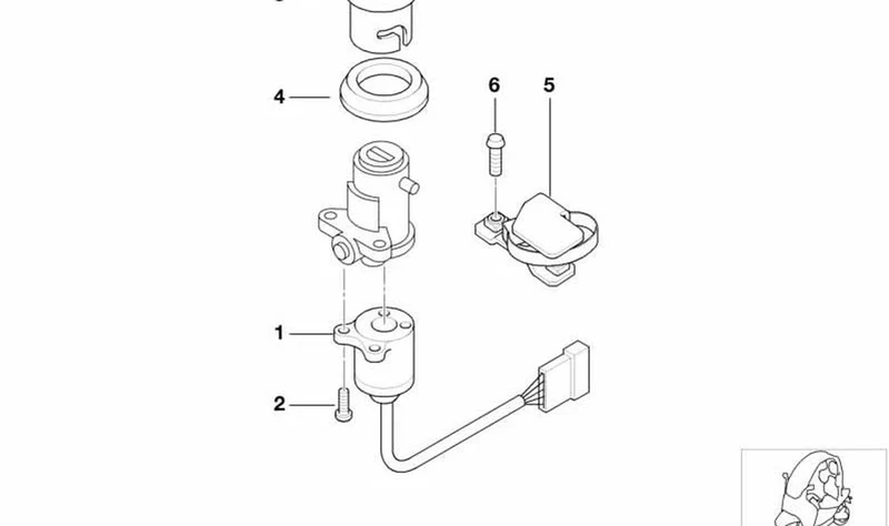 Bulón disruptor OEM 51252329490 para BMW Motorrad C1 (10/1999 - 04/2003). Original BMW Motorrad.