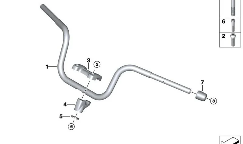 Caballete de apriete superior OEM 32717109195 para BMW Motorrad R 18, R 18 Classic. Original BMW Motorrad.