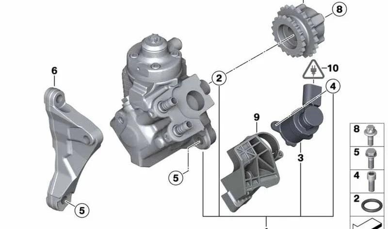 Bomba de alta presión OEM 13518511626 para BMW F20, F30, G30, X3, MINI F56, F55, Countryman F60... y más. Original BMW y MINI.