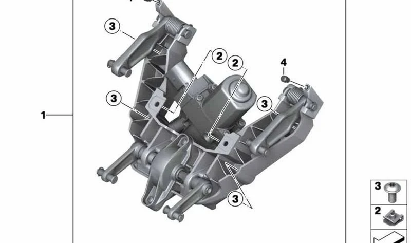Regulación de parabrisas eléctrico OEM 46638527122 para motos BMW C 650 GT (K19) 2011-2020. Original BMW Motorrad.