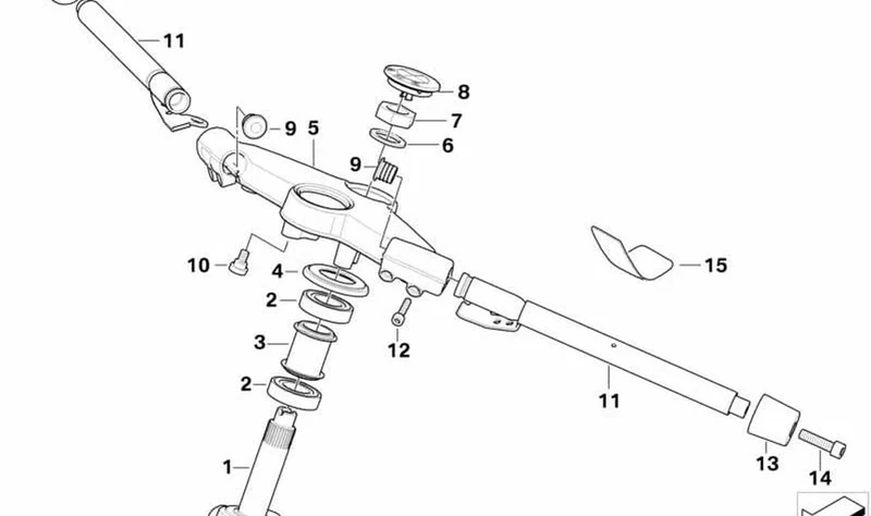 Manillar derecho OEM 32718520630 para motos BMW K1200R, K1300R. Original BMW Motorrad.