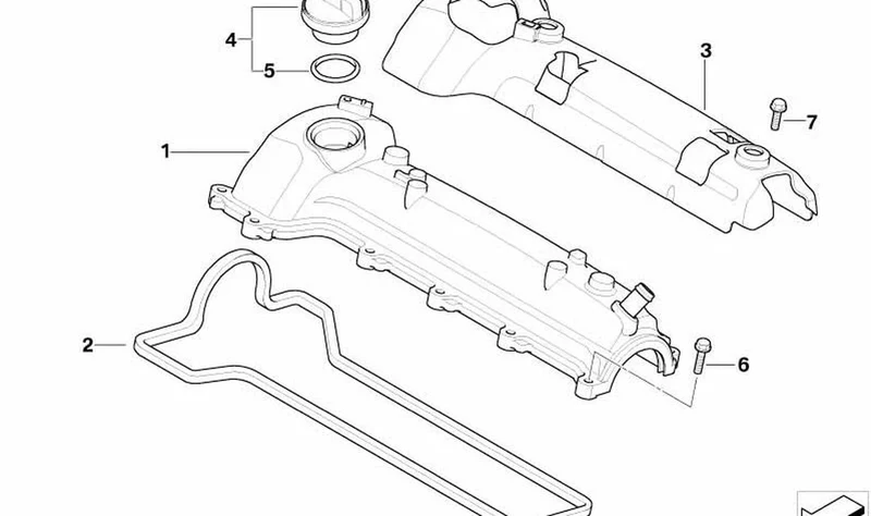 Capote de protección OEM 11127790940 para MINI R50 One D (2003-2006). Original MINI.