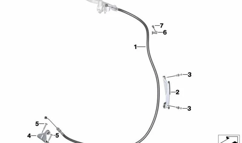 Tracción de embrague OEM 32738535499 para motos BMW S 1000 R (K47) 2013-2016. Original BMW Motorrad.