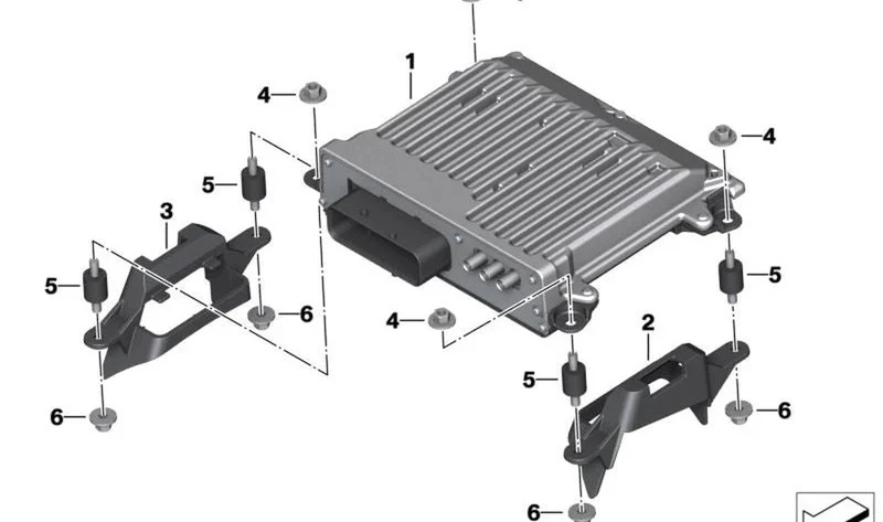 Soporte unidad de mando sonido OEM 65121540373 para BMW Motorrad R 1250 RT (K52) 2020-2023. Original BMW Motorrad.