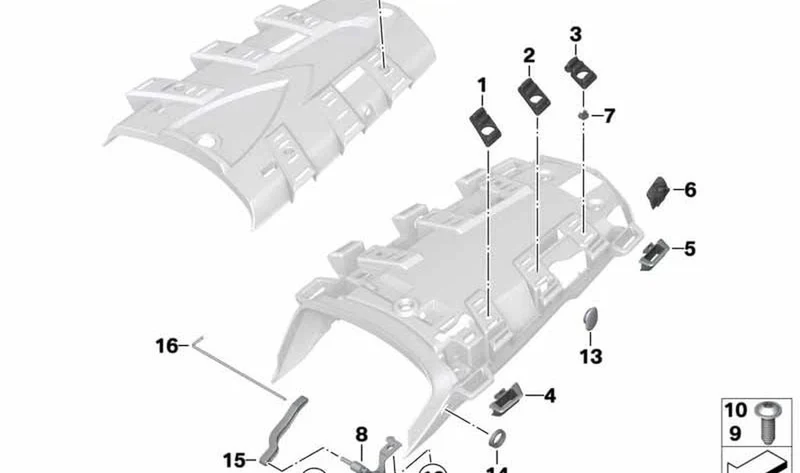 Caperuza OEM 51257675107 para BMW Motorrad R 1200 GS (K25), R 1200 GS Adventure (K25). Original BMW Motorrad.