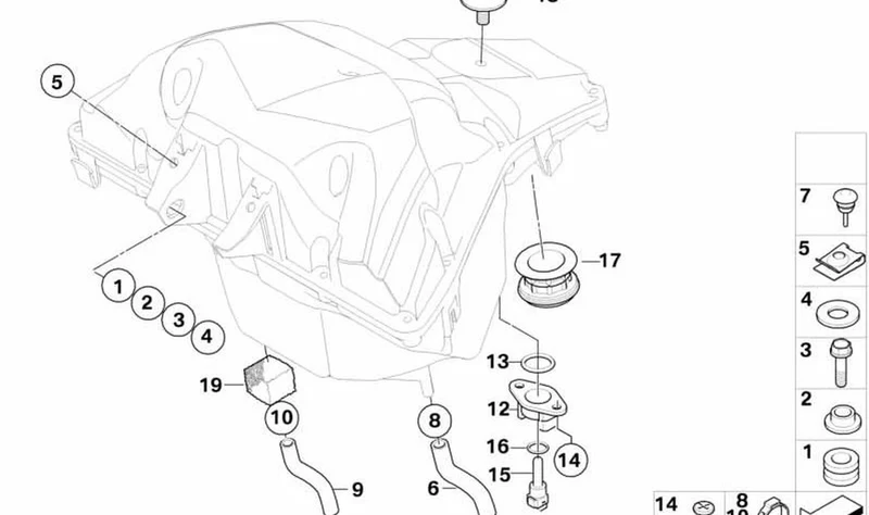Tubo flexible OEM 13717696946 para motos BMW G 650 X, K15, 0161, 0164, 0165, 0167. Original BMW Motorrad.