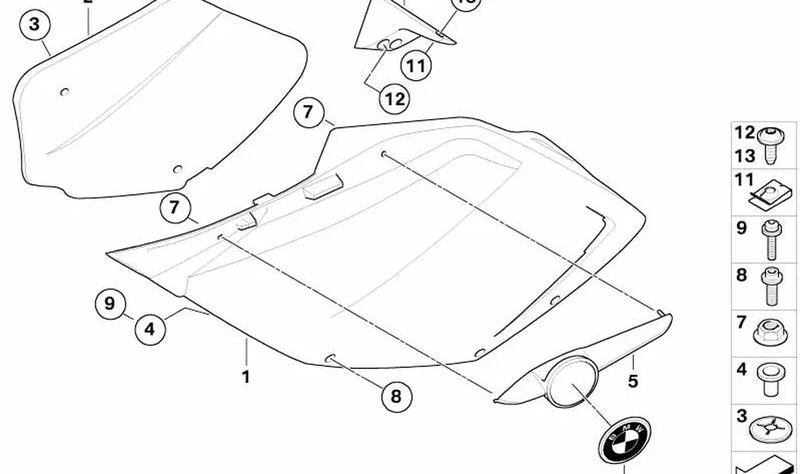 Soporte plaquita izquierda OEM 46637677779 para motos BMW K1200S, K1300S. Original BMW Motorrad.