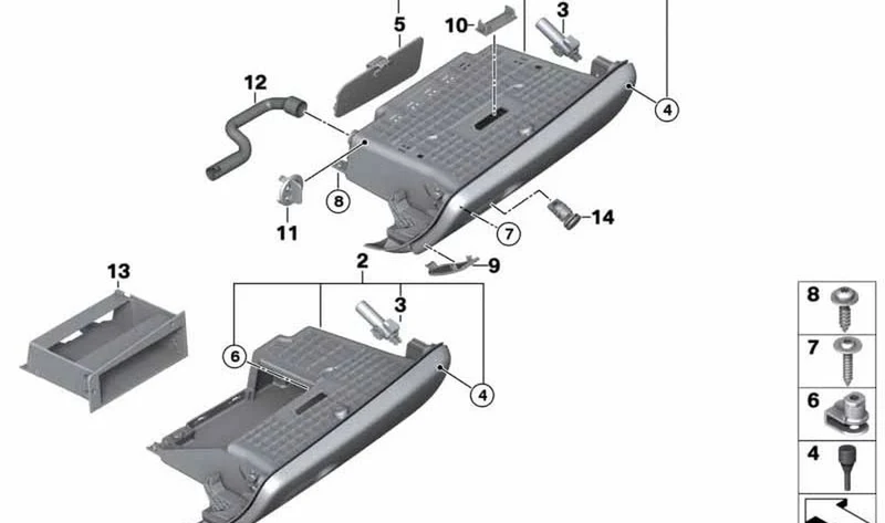 Manguera de respiración guantera OEM 51169299607 para MINI F56, F55. Original MINI.