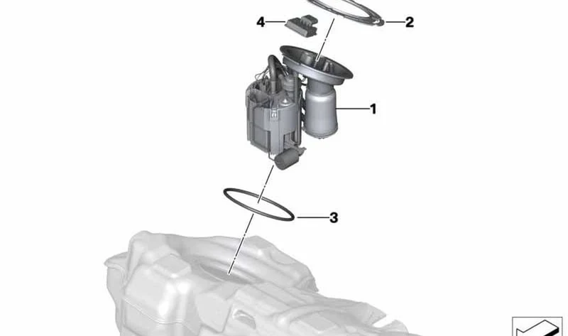 Módulo de transporte OEM 16117300466 para MINI Clubman F54, F54 LCI, BMW Serie 1 F40, Serie 2 F44 Gran Coupé. Original BMW y MINI.