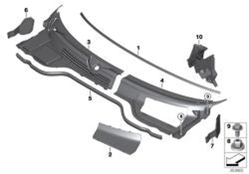 Moldura soporte cubierta salpicadero OEM 51312756196 para MINI R56, R55, R57, R58, R59... y más. Original MINI.