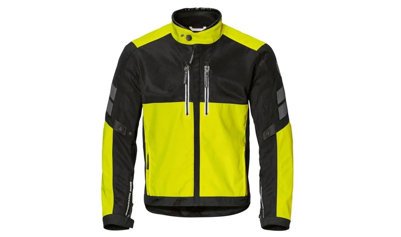 Chaqueta Bavella hombre amarillo neón talla 50 OEM 76127913667 para BMW. Original BMW Motorrad.