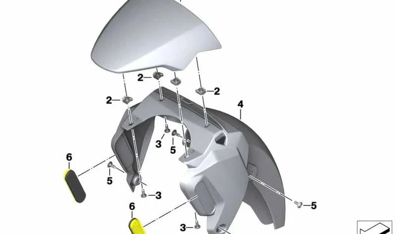 Cubierta de rueda delantera OEM 46618394559 para motos BMW C 400 GT, C 400 GT 25. Original BMW Motorrad.