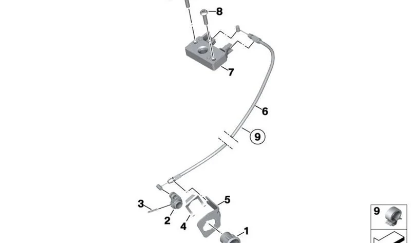 Soporte cerradura OEM 51258396551 para BMW Motorrad F 900 R, F 900 XR... y más. Original BMW Motorrad.