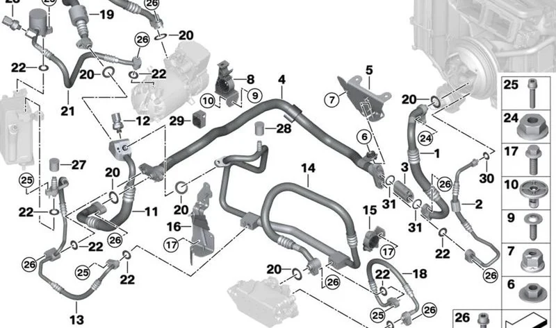 Portamanga OEM 07149474911 para MINI F56 BEV, F56 BEV LCI, Cabrio F57 BEV... y más. Original MINI.