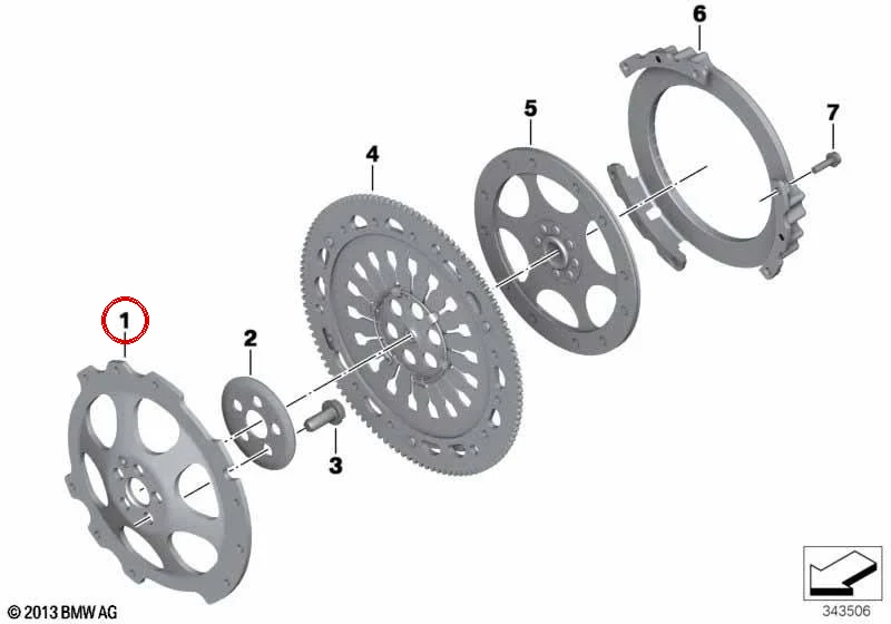 Caja del embrague OEM 21217697741 para motos BMW R nineT, R1200GS, HP2 Enduro, R1200RT... y más. Original BMW Motorrad.