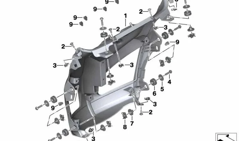 Portafaro delantero negro OEM 46638545706 para motos BMW C evolution (K17). Original BMW Motorrad.