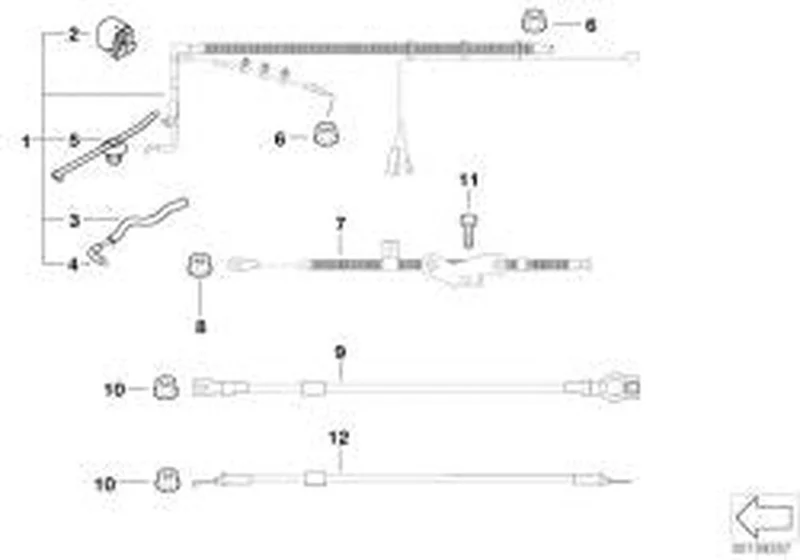 Cable generador-arrancador OEM 12517542072 para MINI Cooper S R52, R53. Original MINI.