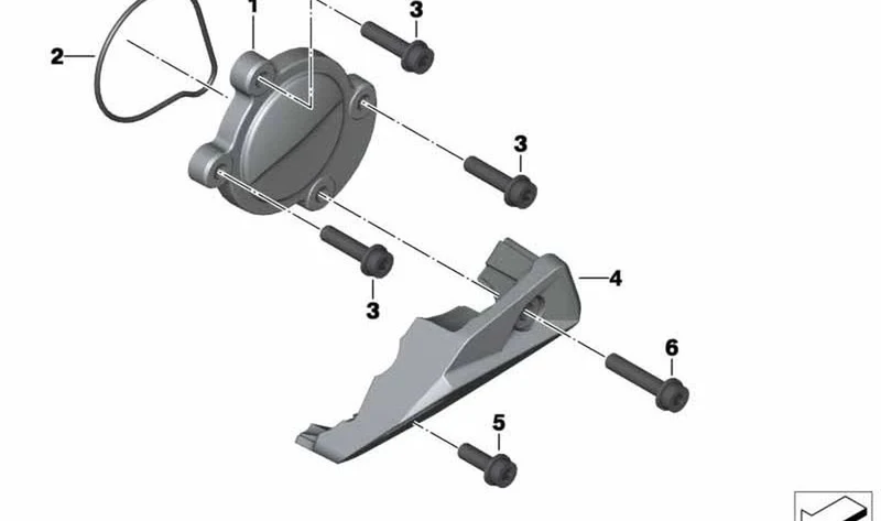 Junta de tapa de cárter OEM 11147720969 para BMW Motorrad K 1600 GT, K 1600 GTL, K 1600 Bagger... y más. Original BMW Motorrad.