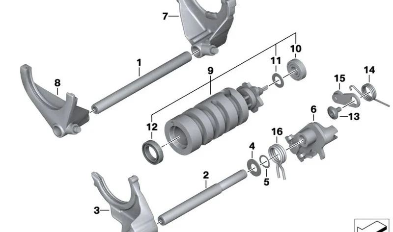 Muelle de torsión OEM 23007709773 para motos BMW R nineT, R 1200 GS, R 1200 RT... y más. Original BMW Motorrad.