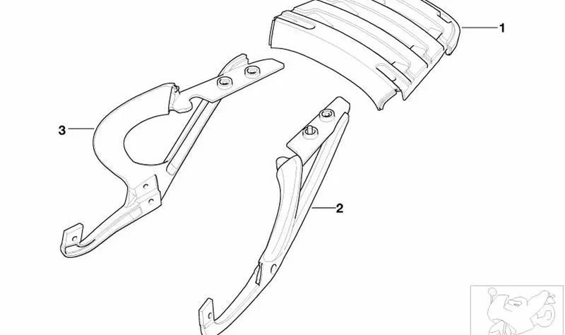 Porta bultos trasero OEM 46542328617 para motos BMW R 1100 R, R 850 R, R 1150 R, Rockster. Original BMW Motorrad.
