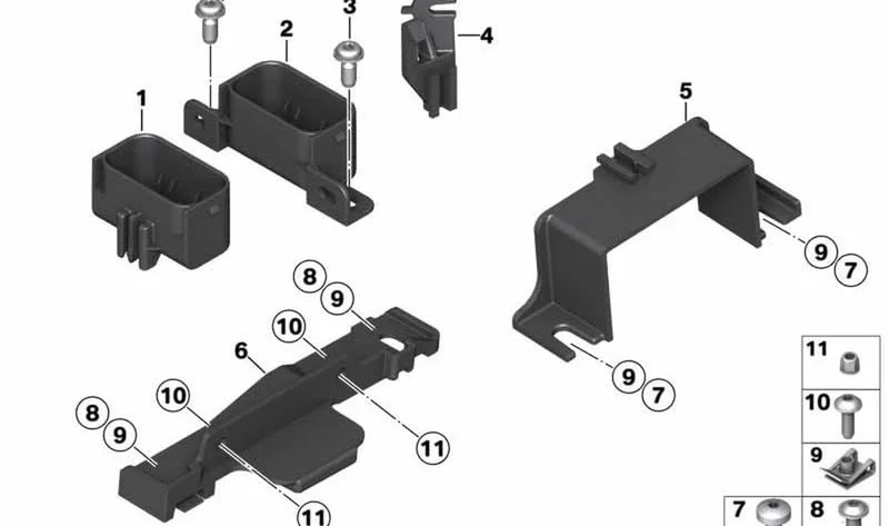 Soporte conector de diagnosis OEM 61278525499 para BMW Motorrad C 650 GT (K19, 2014-2020). Original BMW Motorrad.