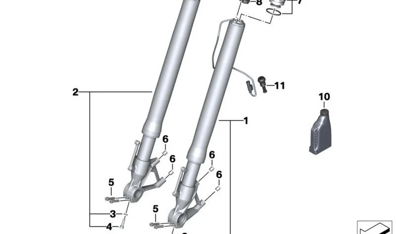 Tapa derecha OEM 31428405603 para BMW Motorrad S 1000 R (K63), S 1000 RR (K67). Original BMW Motorrad.