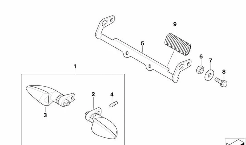 Indicador de dirección derecho OEM 63137681214 para BMW Motorrad G 450 X (K16). Original BMW Motorrad.