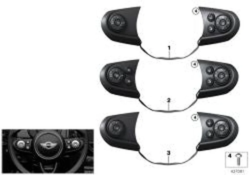 Interruptor volante multifuncional deportivo OEM 61316814560 para MINI F56, F55, Clubman F54, Countryman F60... y más. Original MINI.