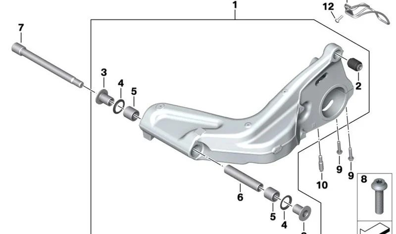 Basculante trasero OEM 33357923505 para motos BMW C 400 GT, C 400 X, CE 04. Original BMW Motorrad.