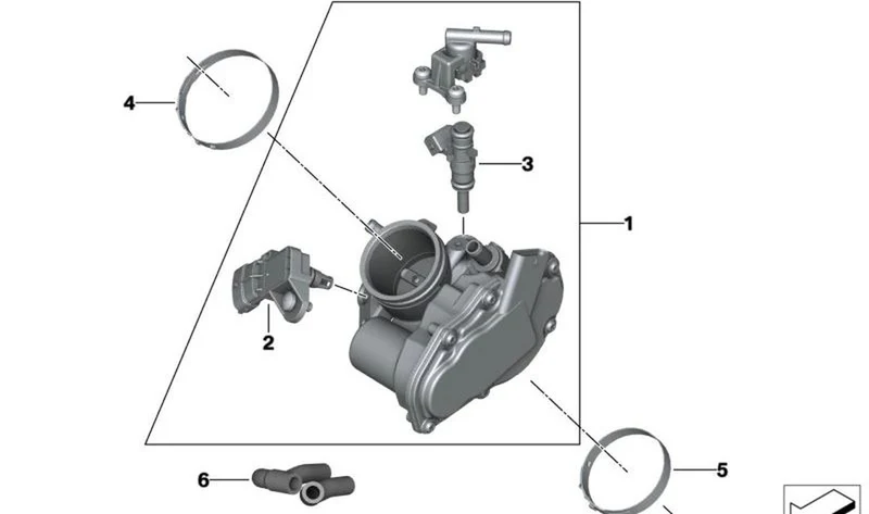 Abrazadera tensora OEM 13548558300 para BMW Motorrad G 310 R, G 310 GS, G 310 RR. Original BMW Motorrad.