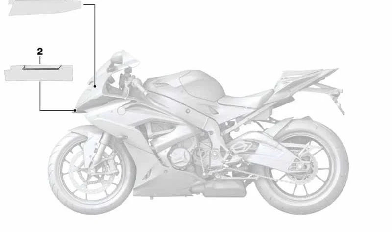 Embellecedor superior izquierdo OEM 51148526959 para BMW Motorrad S 1000 RR (K46). Original BMW Motorrad.