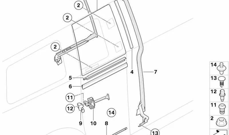 Listón de adorno Clubdoor trasero OEM 51132754060 para MINI Clubman R55, R55 LCI. Original MINI.