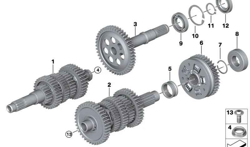 Tuerca con borde OEM 23008528051 para BMW Motorrad C 600 Sport, R 1300 GS, R 1300 GS Adv., R 1300 RT... y más. Original BMW Motorrad.