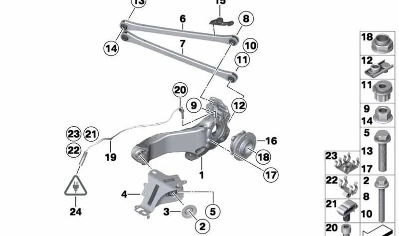 Cubo de rueda delantero OEM 31209813406 para MINI Countryman R60, Paceman R61... y más. Original MINI.