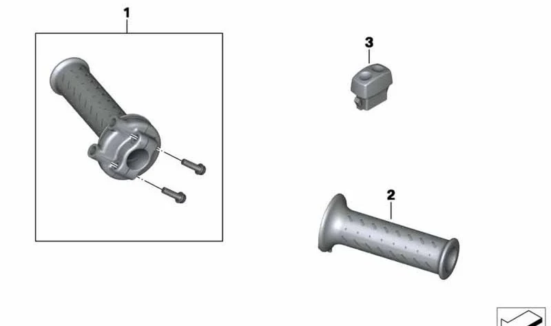 Puño acelerador OEM 61317728862 para BMW G 650 GS, G 650 GS Sertão. Original BMW Motorrad.