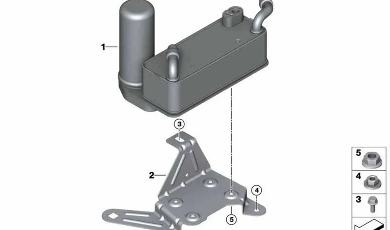 Soporte de condensador OEM 64509423182 para MINI F56 BEV, F56 BEV LCI, F57 BEV. Original MINI.