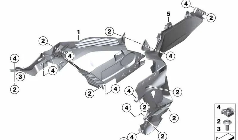 Cubierta del depósito delantera izquierda OEM 46638569691 para motos BMW F 850 GS Adventure, F 900 GS Adventure. Original BMW Motorrad.