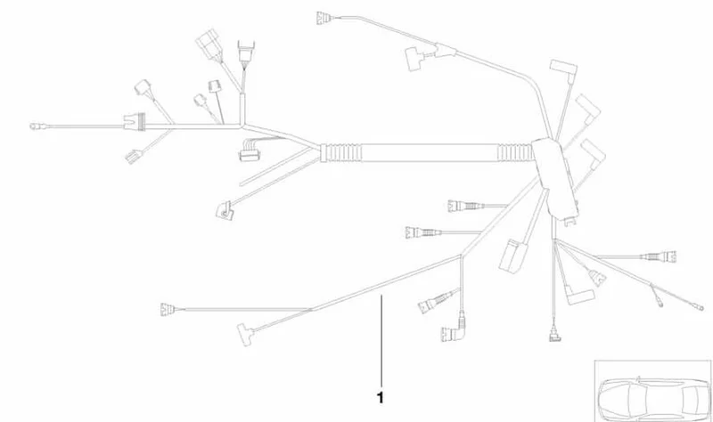 Mazo de cables motor OEM 12517533103 para MINI Cooper S R52, R53, JCW GP. Original MINI.