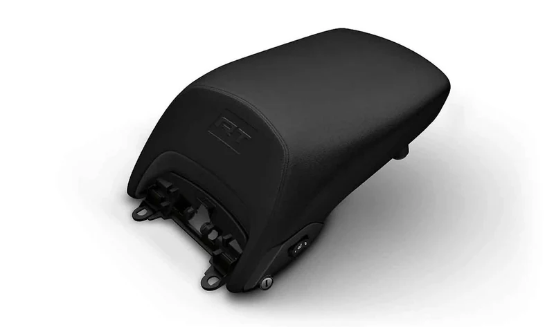 Asiento del acompañante negro calefactable OEM 52538395545 para motos BMW R1200RT, R1250RT. Original BMW Motorrad.