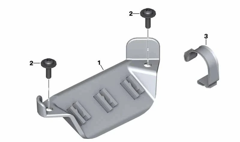 Soporte caja de enchufe OEM 61137687106 para motos BMW R 1200 RT, R 900 RT, R 1200 R. Original BMW Motorrad.