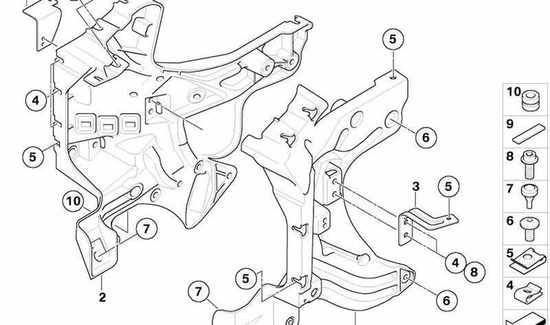 Angular de apoyo izquierdo OEM 46637685079 para motos BMW K1200 GT, K1300 GT. Original BMW Motorrad.