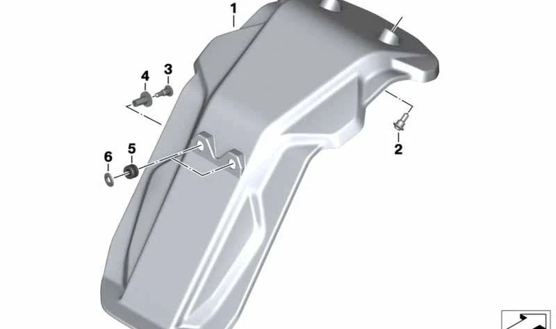 Juego de salpicaderos OEM 77318554509 para motos BMW S 1000 XR (K49) 2015-2019. Original BMW Motorrad.