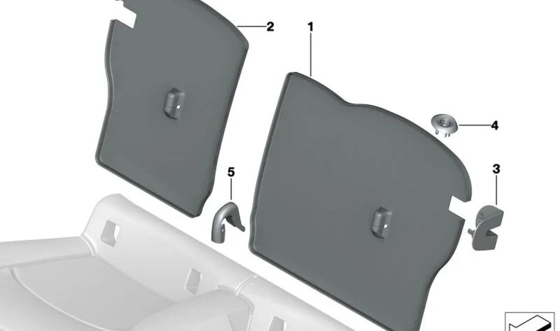 Paramento de accionamiento derecho OEM 52207340752 para MINI F55, F56, F56 BEV, F56 LCI... y más. Original MINI.