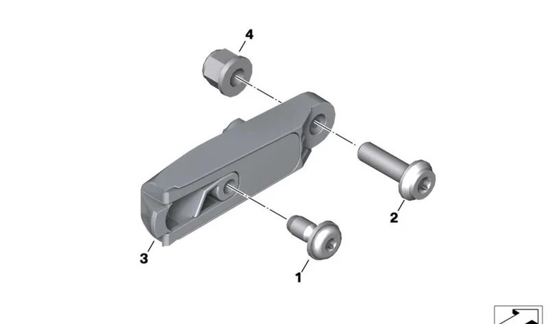 Soporte de indicador de dirección OEM 63238382555 para motos BMW F750GS, F800GS, F850GS, F900GS... y más. Original BMW Motorrad.