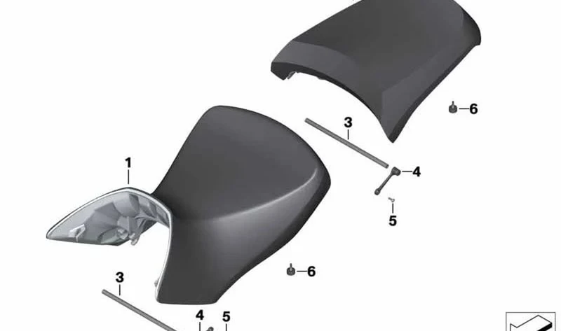 Asiento delantero negro/oliv-grau OEM 52537723685 para BMW R 1200 GS Adventure (K25, 2008-2013). Original BMW Motorrad.