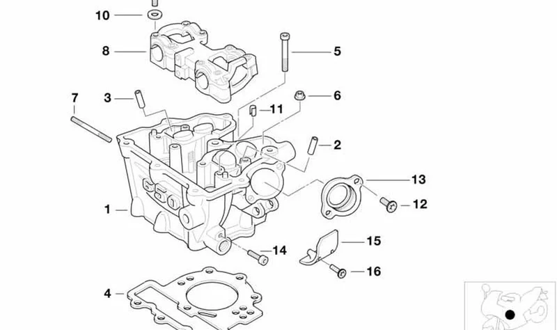 Tubuladura de aspiración OEM 11612345228 para motos BMW F 650 CS, F 650 GS, G 650 X... y más. Original BMW Motorrad.